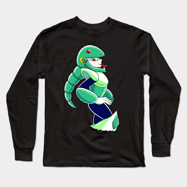 Snake Man Long Sleeve T-Shirt by IngoPotato